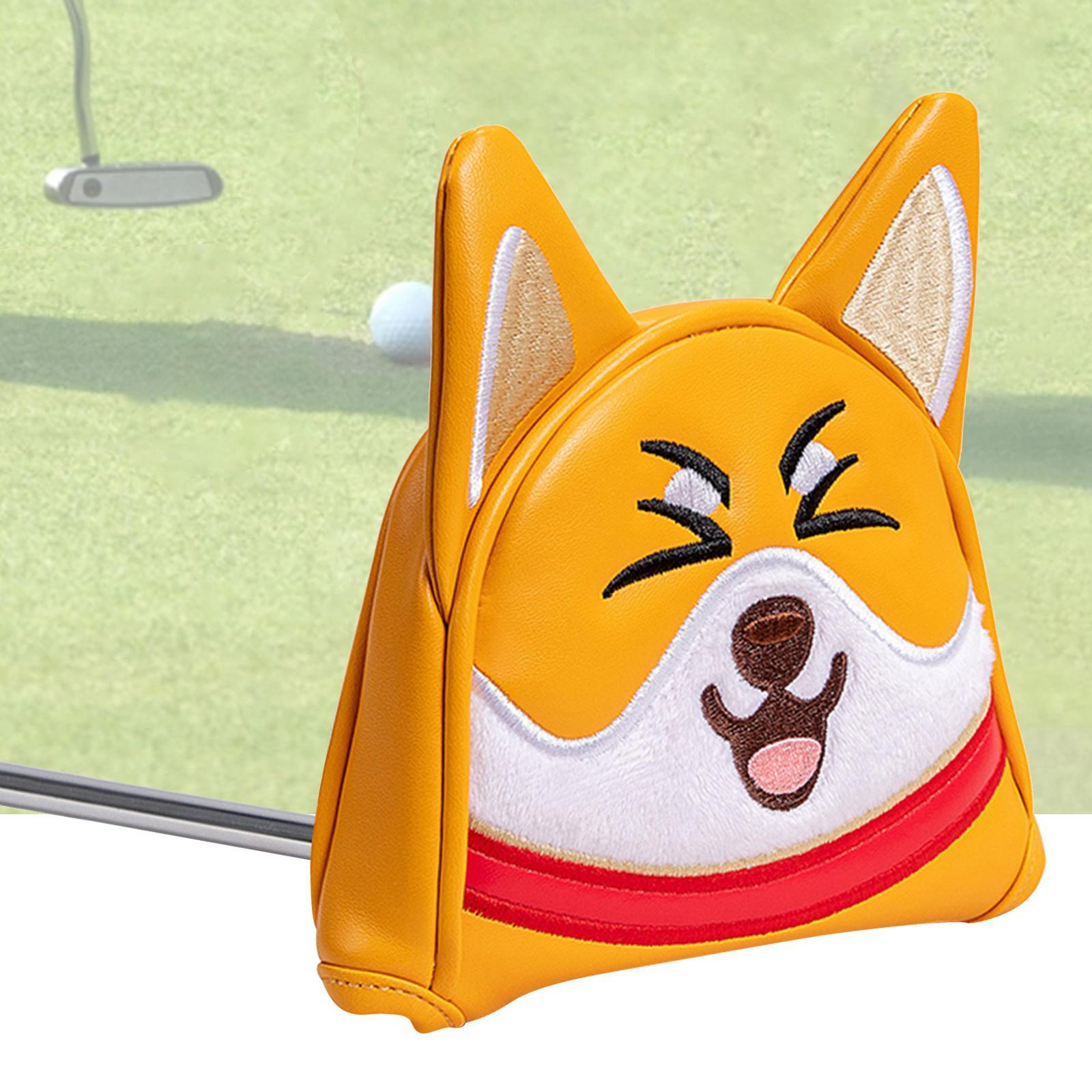 Golf Mallet Putter Head Cover Stylish Outdoor PU Leather Golf Club Headcover