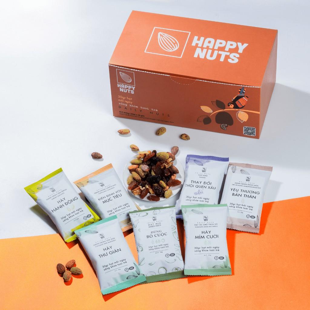Hạt ăn hàng ngày HAPPY NUTS - Combo 28 túi daily nuts 30g