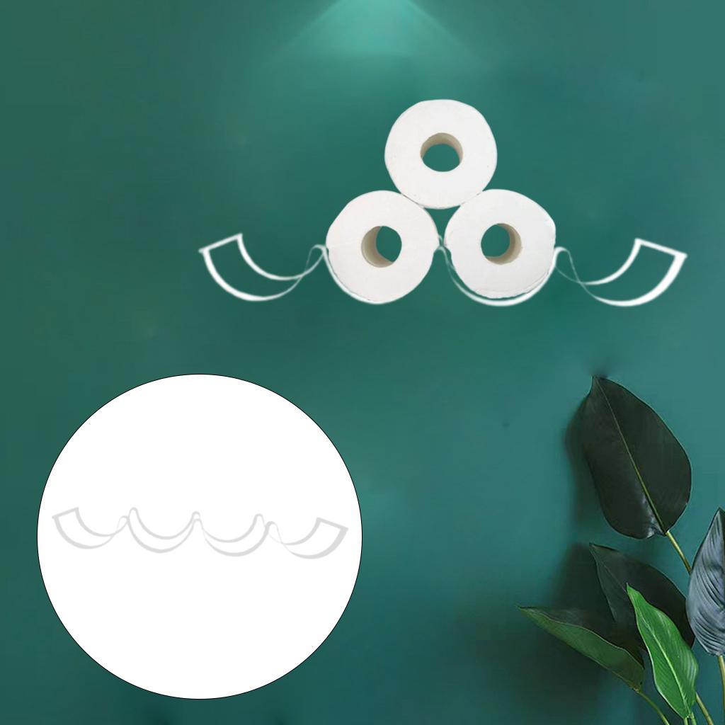 Wall Mount Toilet Paper Holder Storage Rack Tissue Rack for Kitchen Bathroom