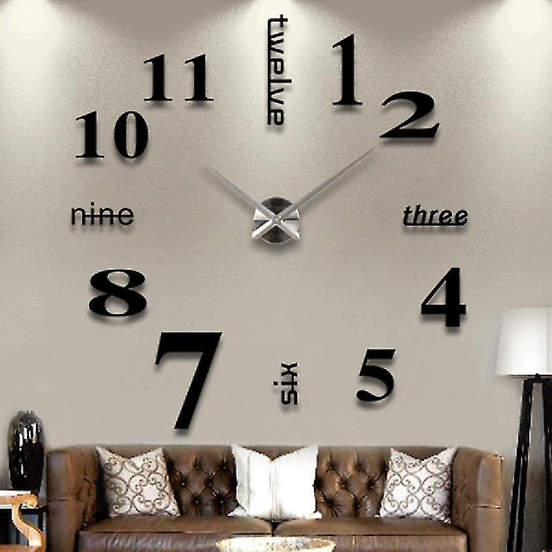 Đồng hồ treo tường DIY hiện đại Hình ảnh thiết kế trang trí độc đáo, ruy băng
