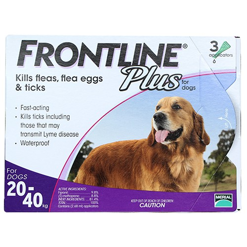Frontline Plus size L cho chó từ 20k - 40 kg (2,68ml/ống x 3 ống/hộp)