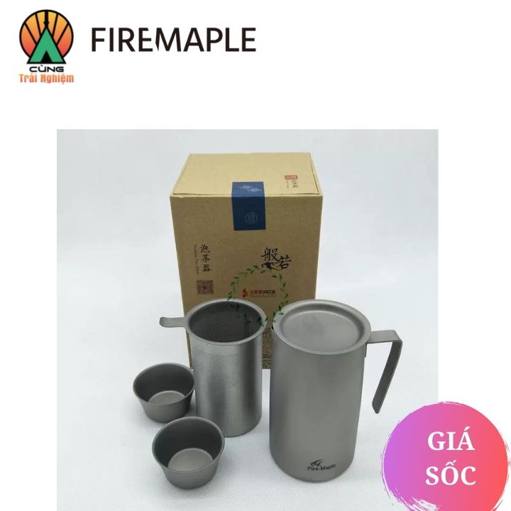 Bình pha trà Firemaple 340ml Titanium tiện dụng cho du lịch cắm trại FMP-T320