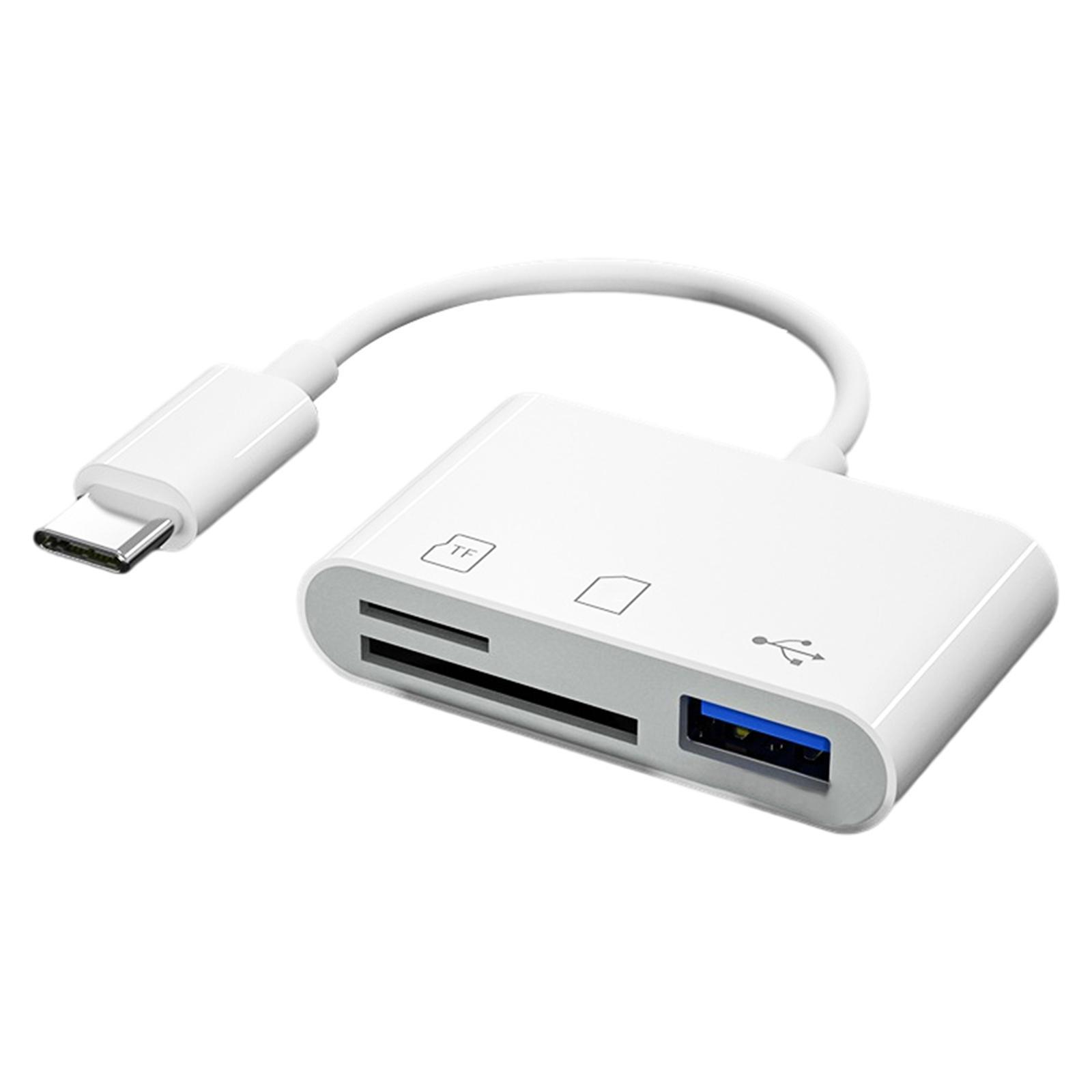 Type C TF Card Reader Hub Camera Reader to USB C Adapter