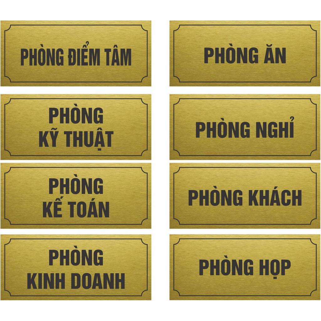 Bảng phòng ban, bảng chỉ dẫn cho nhà hàng, khách sạn cho các công ty xí nghiệp nhiều mẫu mã bằng alu vàng