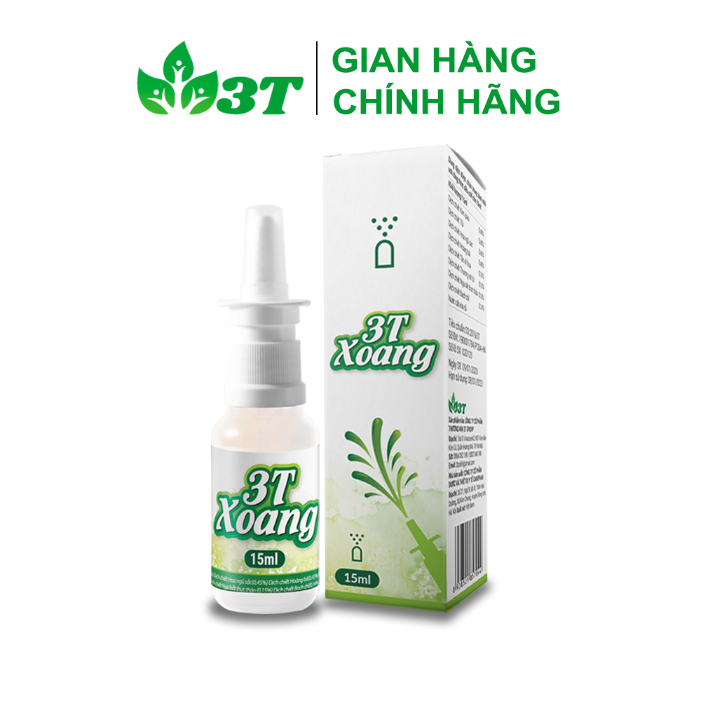 Xịt Mũi Thảo Dược 3T Xoang Dứt Điểm Ngạt Mũi, Viêm Mũi Dị Ứng, Viêm Xoang Cấp Và Mãn Tính