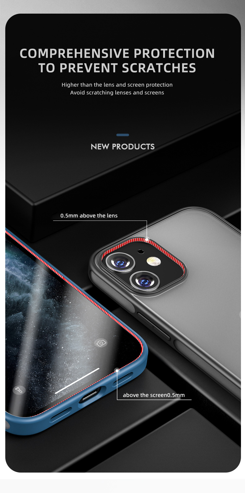 Ốp Lưng Kính Cường Lực Trong Suốt, Viền Máy Dẻo Dành Cho Iphone 12 / 12 Pro / 12 Pro Max