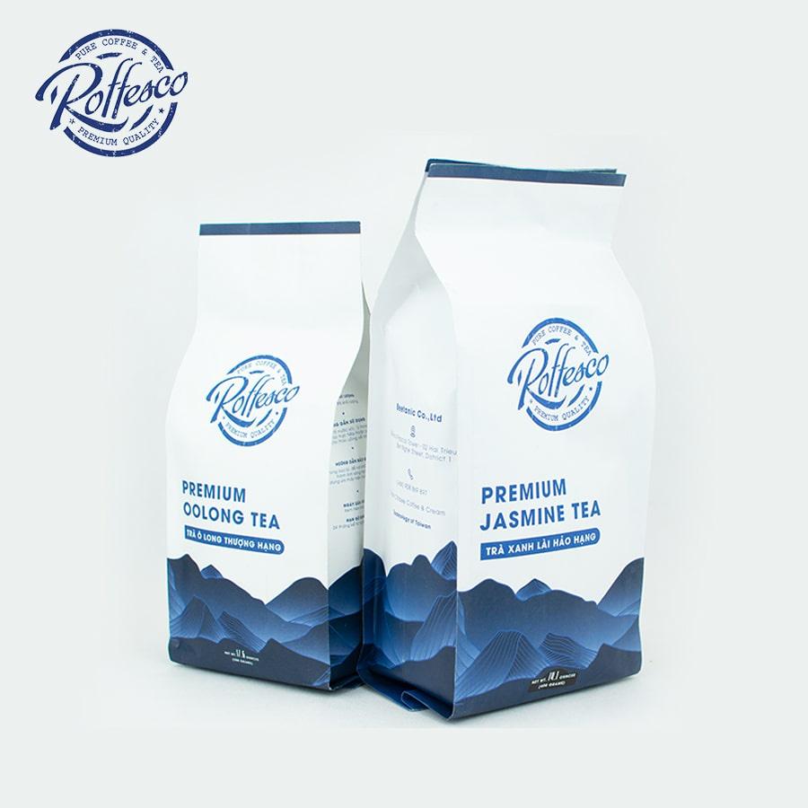 Combo 2 Trà Ô Long & Xanh Lài ROFFESCO PREMIUM OOLONG & JASMINE TEA 100% Thiên Nhiên Túi 500G