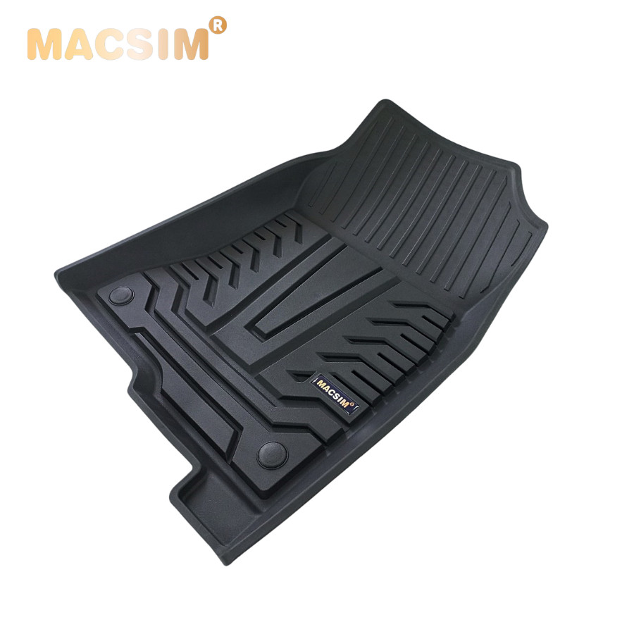 Thảm lót sàn xe ô tô Honda Civic 2016- nay nhãn hiệu Macsim - chất liệu nhựa TPE đúc khuôn cao cấp - màu đen