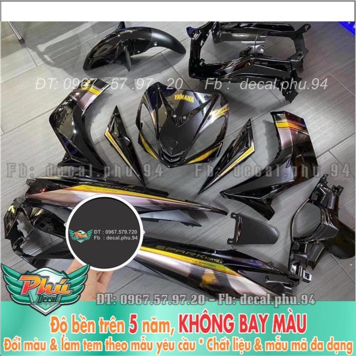 Tem rời Exciter 135 đen vàng bạc