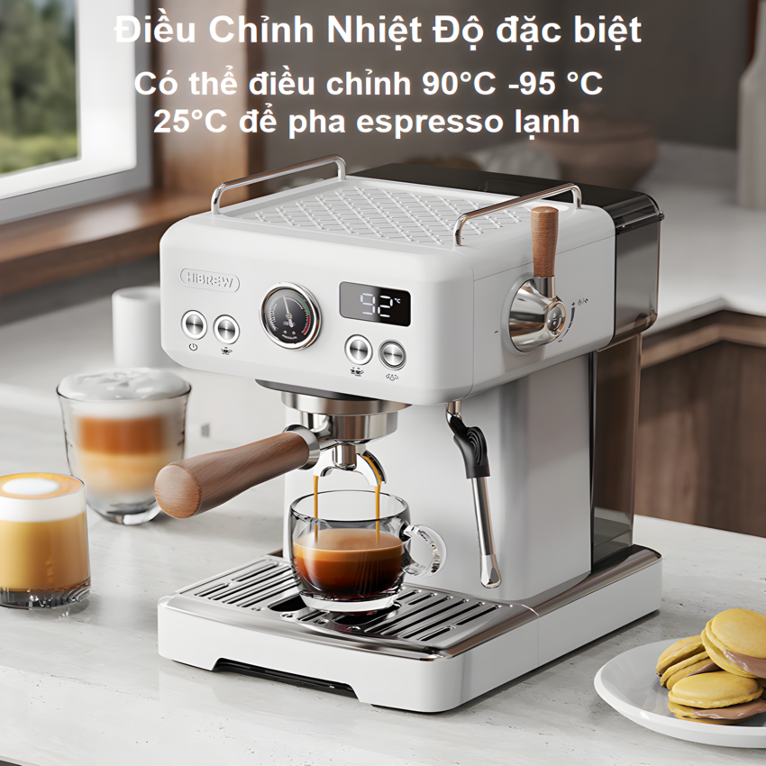 Máy pha cà phê Espresso chuyên nghiệp HiBREW H10 Plus Thương hiệu cao cấp Mỹ 1230W, Áp suất 20 Bar - Hàng Nhập Khẩu (Bảo Hành 12 Tháng)