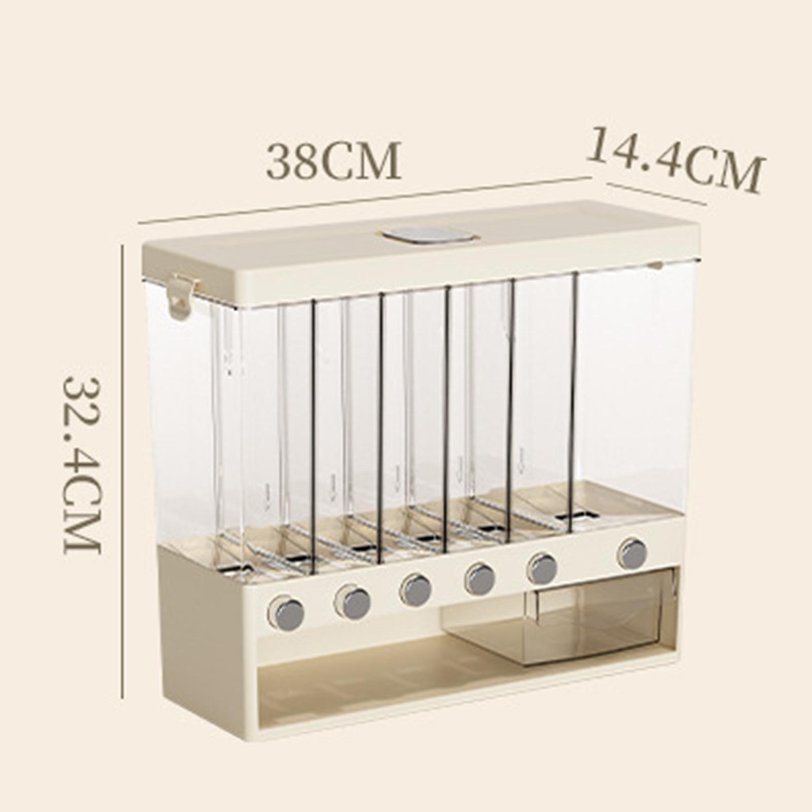 Cereal Dispenser Rice Storage Bucket Divided Rice Barrels 10kg Large Multifunctional Rice Dispenser Dry Food Dispenser for Household Kitchen