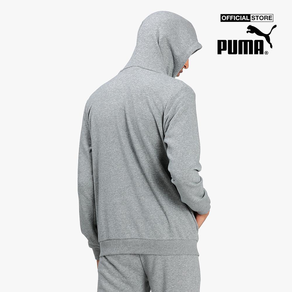 PUMA - Áo khoác thể thao nam phối zip Essentials Small Logo 586704