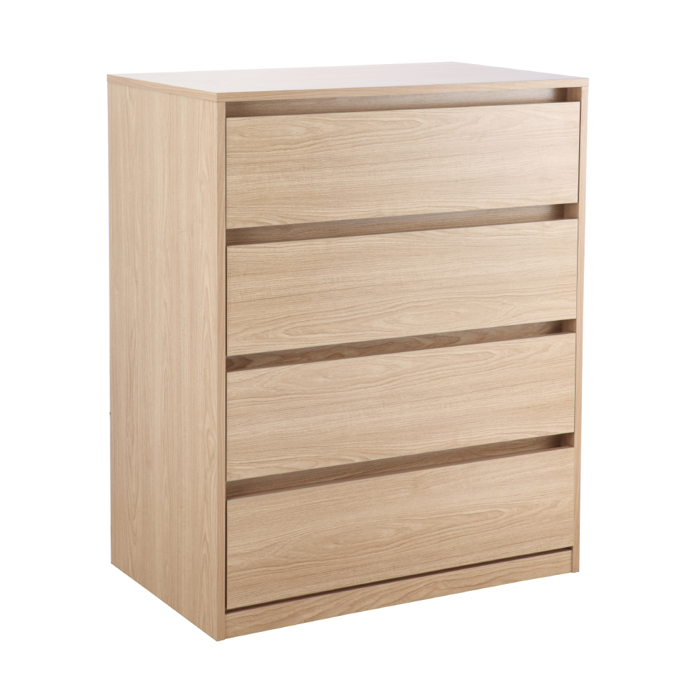 Tủ ngăn kéo gỗ 4 tầng MOLLY/P kiểu dáng đơn giản màu vân gỗ tự nhiên | Index Living Mall - Phân phối độc quyền tại Việt Nam