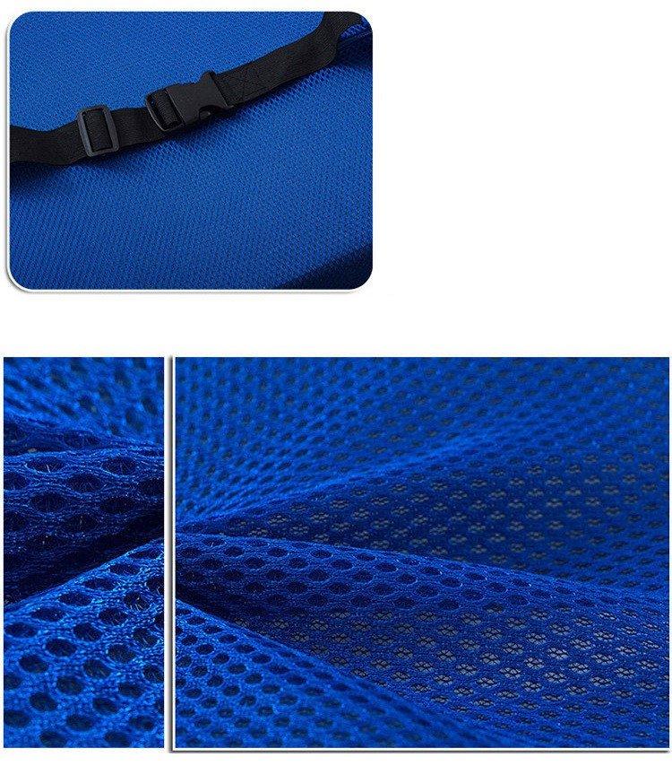 Gối Tựa Lưng Bằng Cao Su Non Vải Lưới Thoáng Mát Có Đai Cài (KT 34x32x12cm)