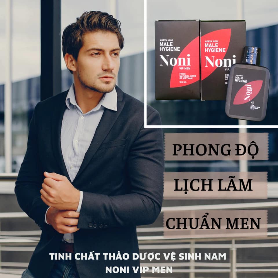 Dung dịch vệ sinh nam Noni VIPMEN từ thảo dược chai 30ml size du lịch - Bọt từ hostapon nguồn gốc dầu dừa, bạc hà tạo cảm giác hưng phấn, tinh dầu gỗ đàn hương sang trọng nam tính