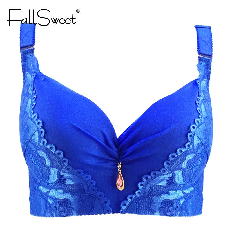 FallSweet Gợi Cảm Nữ Áo Ngực, Plus Kích Thước D E Cup Push Up Bra Áo, mặt Điều Chỉnh Quần Lót 85 90 95 100 105