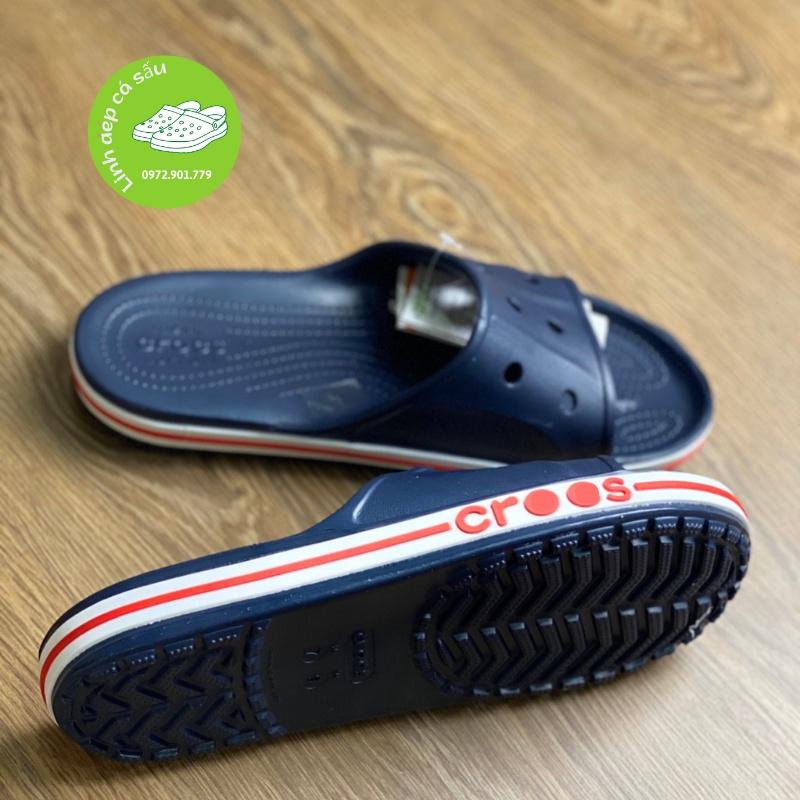 Dép lê nhựa Cross band baya màu navy nam nữ, bền, chắc, k trơn trượt