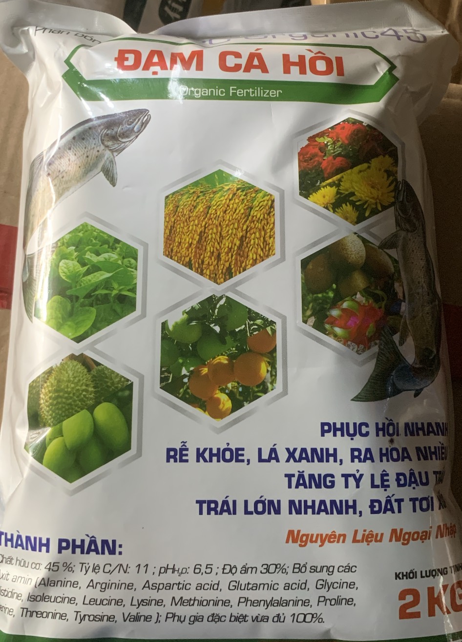 Phân bón ĐẠM CÁ HỒI chăm sóc cây trồng túi 2kg