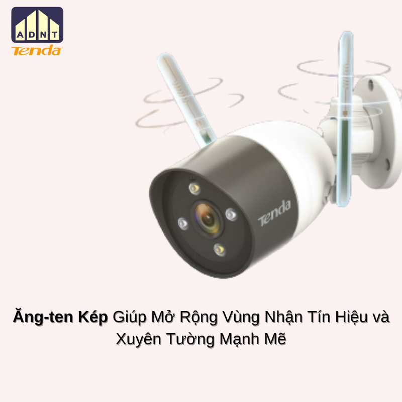 Camera wifi ngoài trời độ phân giải 2K CT6 3MB Tenda hàng chính hãng