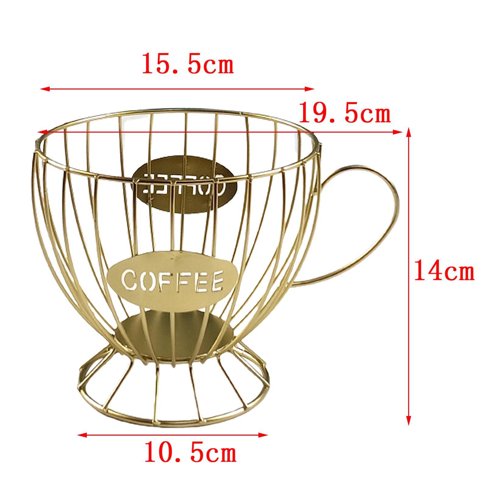 2x Kitchen Basket Organizer with Holder for Large Capacity Coffee Capsules
