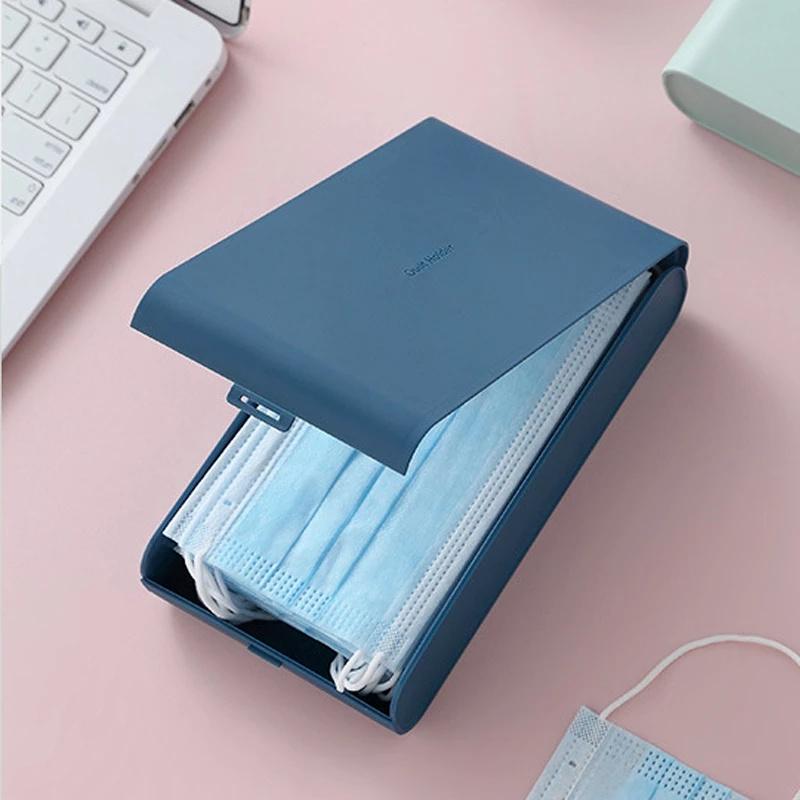 1 Hộp Đựng Khẩu Trang Di Động Chống Bụi Chống Ẩm Cho Học Sinh
