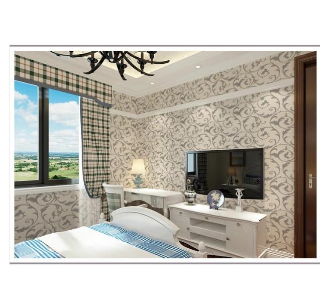 Giấy dán tường rộng 45cm x 5m dài - XOẮN BẠC CHÂU ÂU ELL150