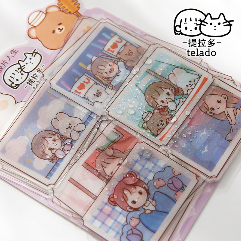 S57 - Set 20 stickers PET chống nước dễ thương Telado trang trí bình nước, đồ dùng học tập, sổ bullet journal