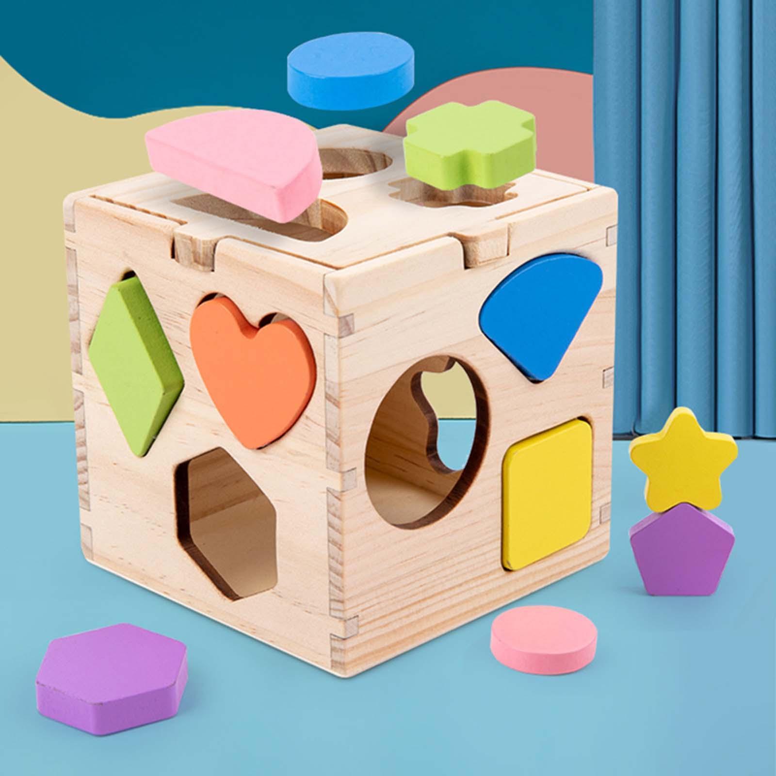 Wooden Building Blocks Early Educational Toys Intelligence Toy for Children Girls Birthday Gifts