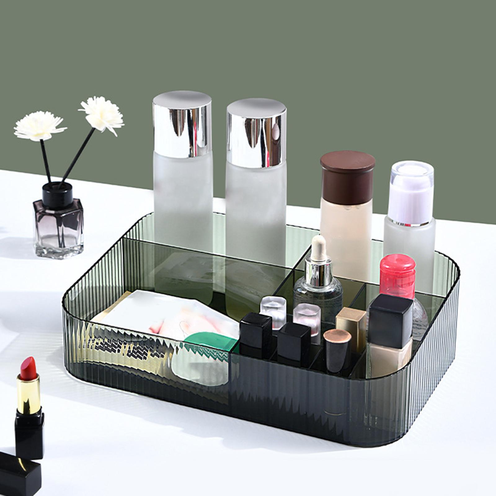 Cosmetic Organizer Desktop Storage Box Makeup Brush Holder for Bathroom Green