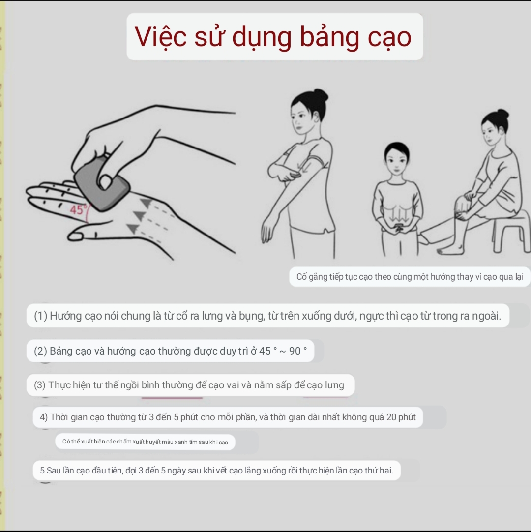 Miếng cạo gió massage bằng nhựa sáp ong.Dụng cụ cạo gió đả thông kinh lạc