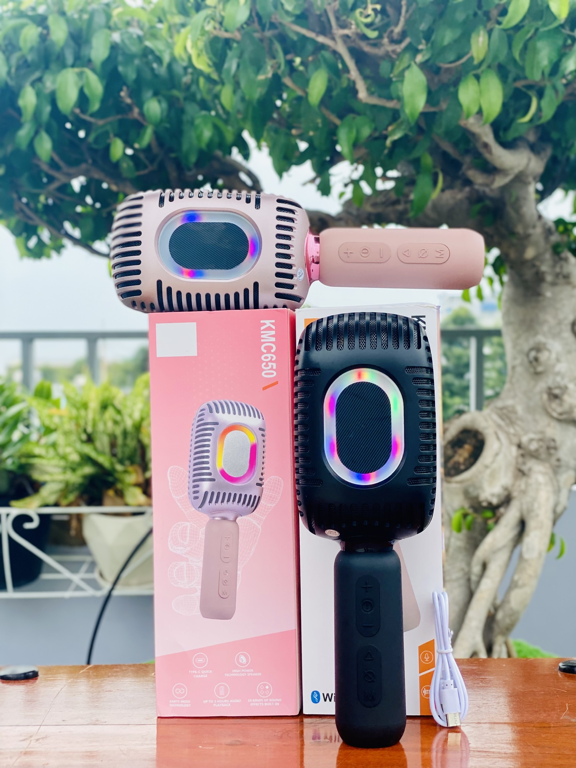 Micro Karaoke Kết Hợp Loa KMC650 - Kết Nối Bluetooth, Vui Hát Mọi Lúc, Mọi Nơi! Người Bạn Đồng Hành Tuyệt Vời Cho Những Buổi Tiệc, Hàng Chính Hãng