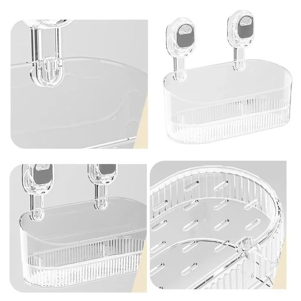 Kệ Để Đồ Nhà Tắm Cốc Hút Dán Tường, Giá Treo Nhà Bếp Chắc Chắn, Lỗ Thoát Nước Thông Minh - HÀNG CHÍNH HÃNG MINIIN