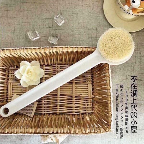 Cây Chổi Tắm Kì Cọ Lưng Sợi Cotton Siêu Mềm - Dụng Cụ Massage Chà Tẩy Tế Bào Chết, Ngăn Mụn