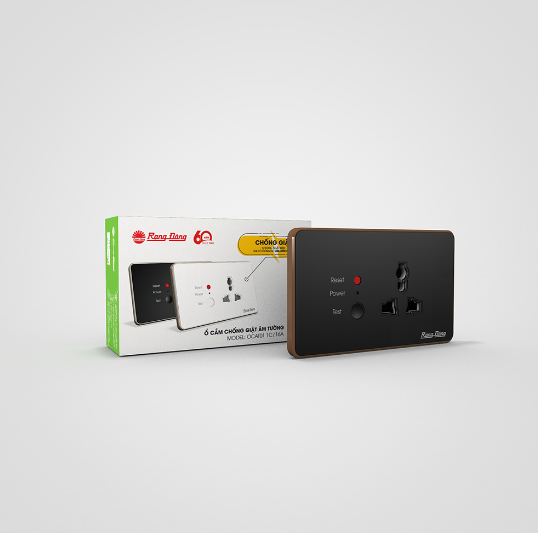 Ổ cắm âm tường chống giật Model: OCAT01 1C/16A