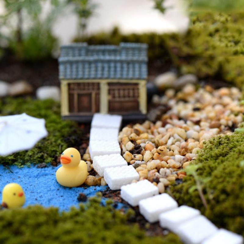 Mô hình tiểu cảnh ️ Viên gạch giả làm lối đi tiểu cảnh, sân vườn, terrarium, sen đá