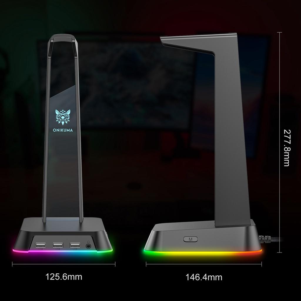 Chân đế tai nghe di động ONIKUMA ST-2 với đèn RGB cho tai nghe chụp qua tai