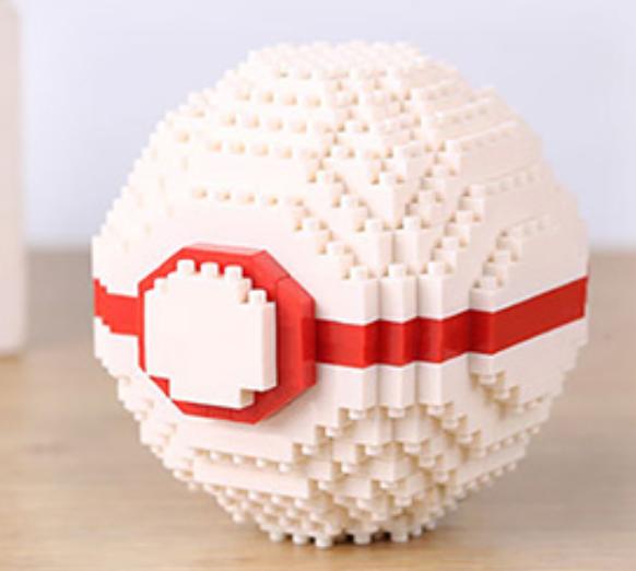 Mô hình lắp ghép Pokemon Lego dạng Pokeball - Tặng kèm túi thẻ bài Pokemon