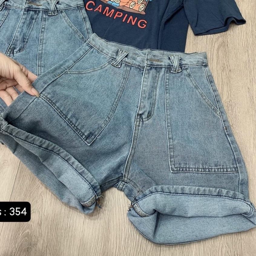 Quần Short Nữ Ống Rộng Vải Kaki Lưng Cao Đai Chéo Hàn Quốc - Quần Sooc Đùi Nữ Cạp Cao Ulzzang Thời Trang (KKDC)