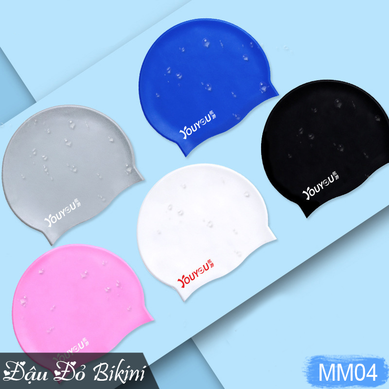 Mũ bơi nữ chống nước, nón bơi Silicon co giãn đa chiều, hoạt tiết đẹp, sang trọng, bảo vệ tóc và da đầu khi bơi | MM04