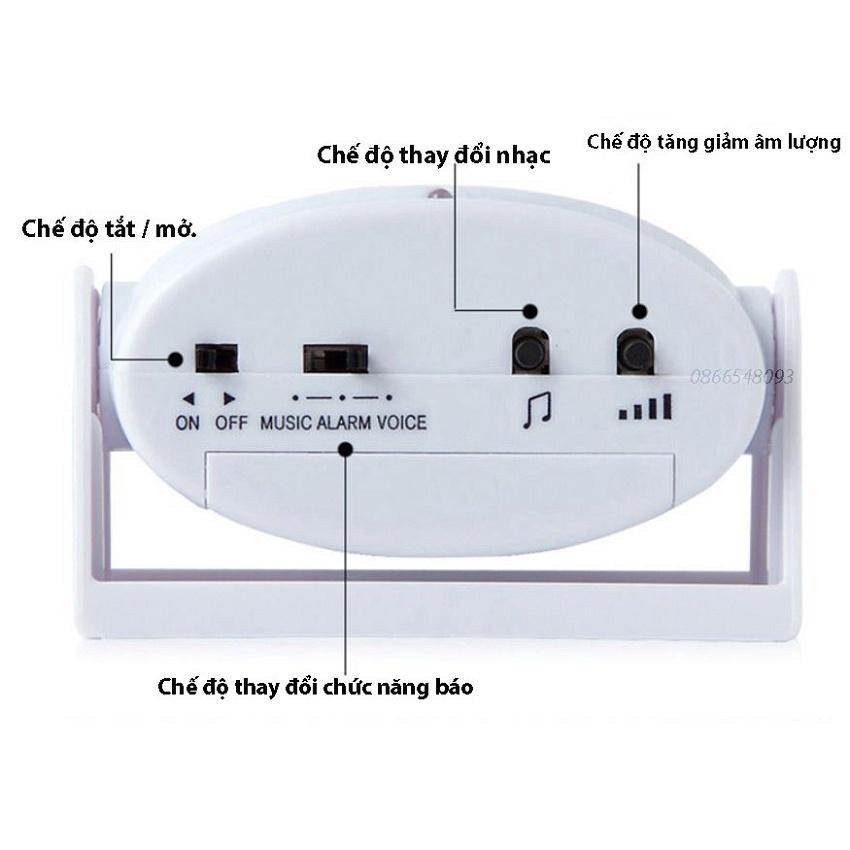 Chuông báo khách nhắc nhở đeo khẩu trang rửa tay sát khuẩn tự động mẫu mới loại tốt bản đặc biệt
