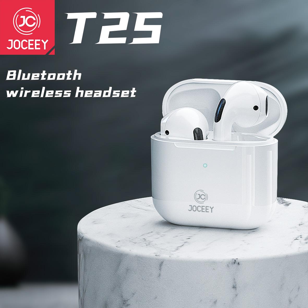 Tai nghe Bluetooth JOCEEY, Bluetooth không dây có micrô tích hợp Tai nghe không dây cho cuộc gọi thoại/âm nhạc/giọng nói/trợ lý Màu sắc: Trắng