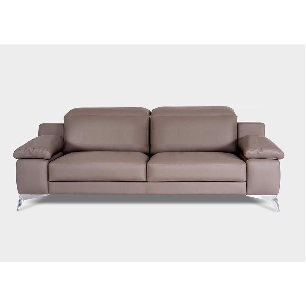 Sofa da phòng khách 2.2m, màu nâu - Nội thất My House