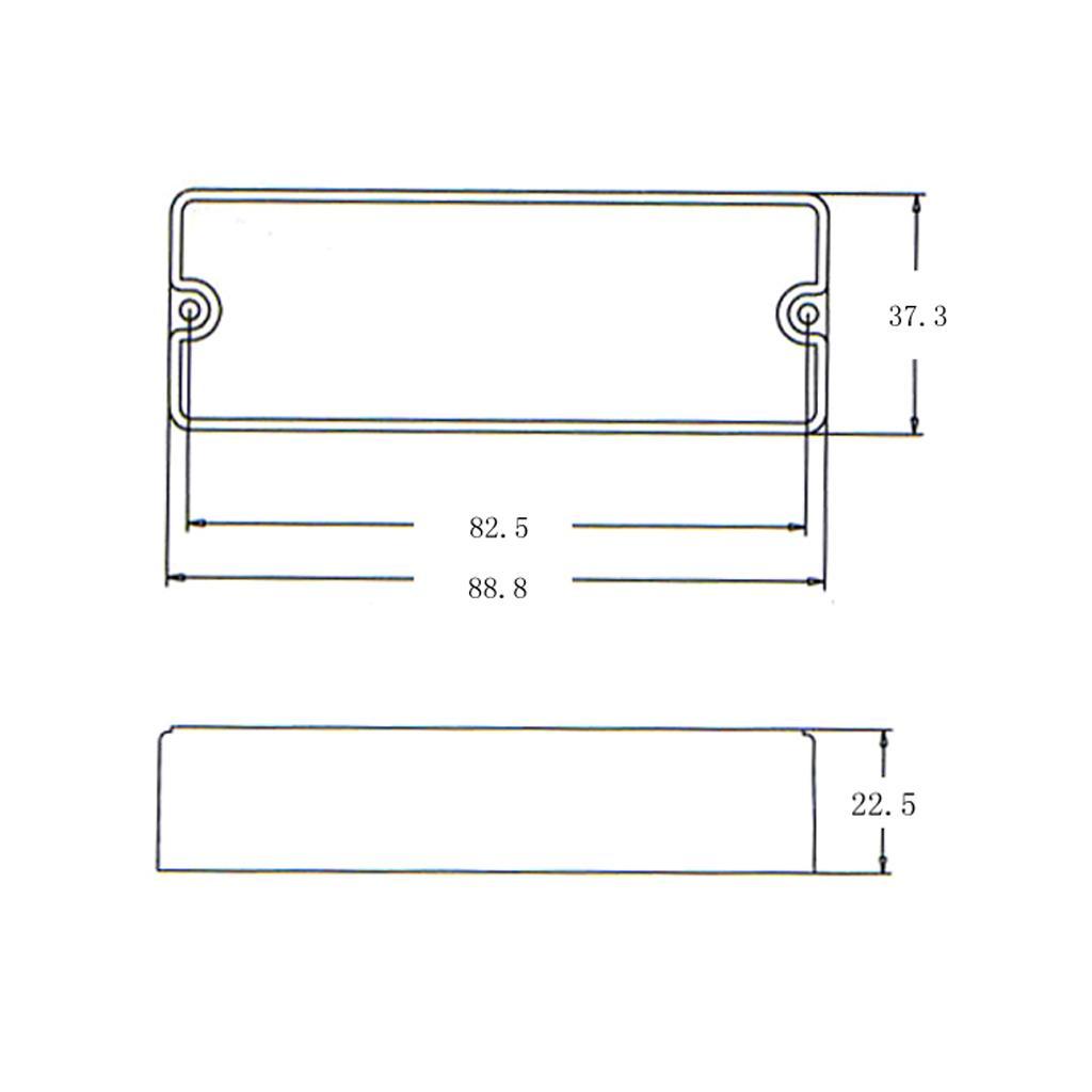 2Pcs Sealed Pickup Cover Humbucker w/ 2 Screw Holes for Electric Bass Parts