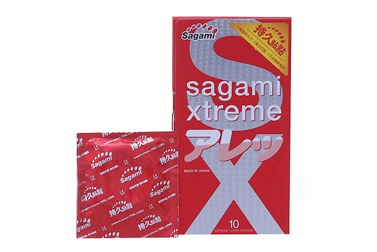 Bao Cao Su Kéo Dài Thời Gian Có Gai Sagami Xtreme Feel Long - 10s Và Xịt Cho Nam - Che Tên Sản Phẩm