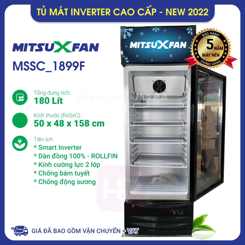 Tủ Mát Cao Cấp MITSUXFAN Full Models, Dung Tích 300-1050 Lít, Digital Inverter, LOW-E, Kính Cường Lực Kép - Hàng Chính Hãng