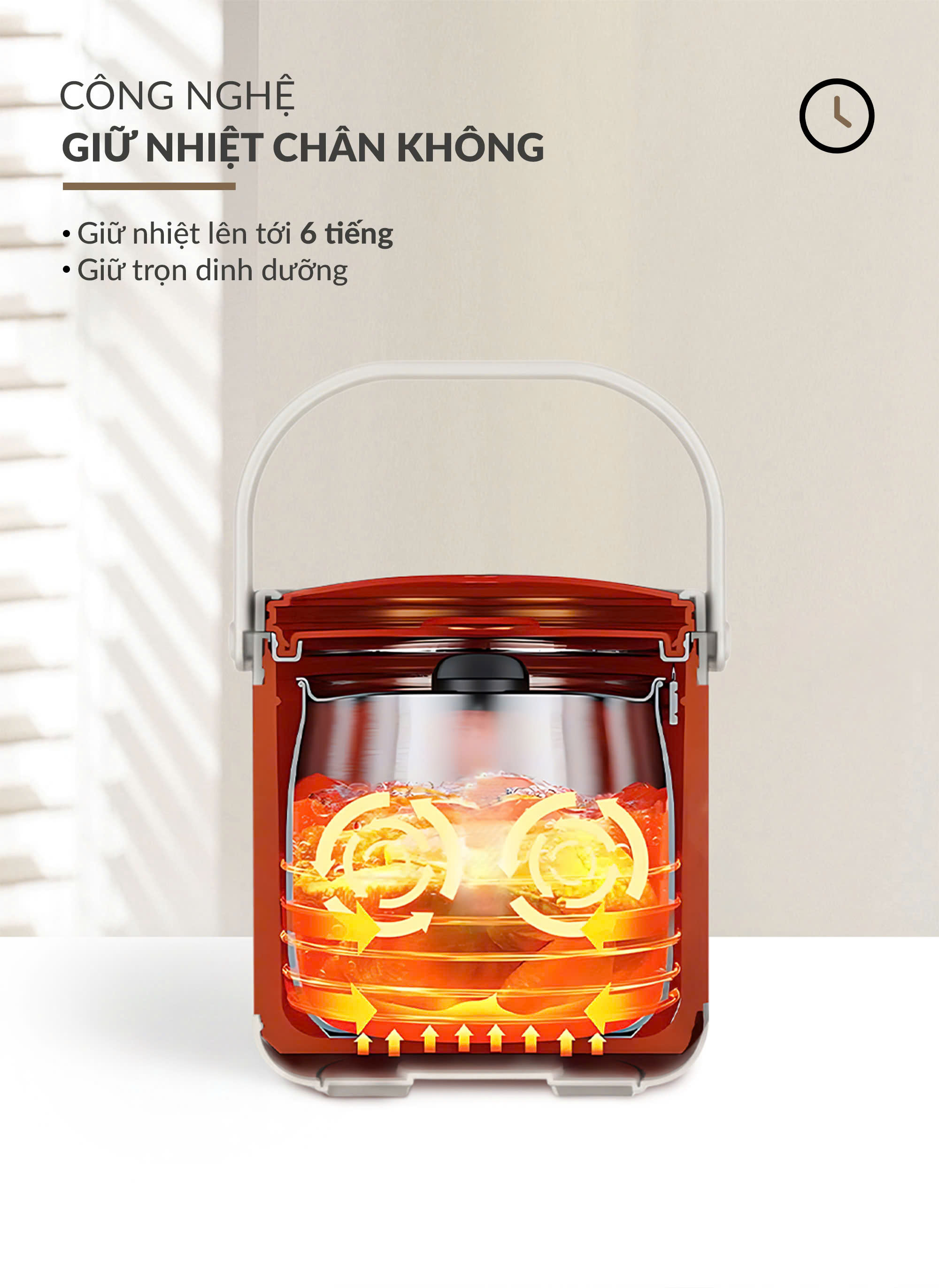 (Model New) Nồi Ủ Chân Không Haatz HTC800 Tiết Kiệm 85% Nhiên Liệu, Giữ Trọn Dinh Dưỡng, Hàng Chính Hãng