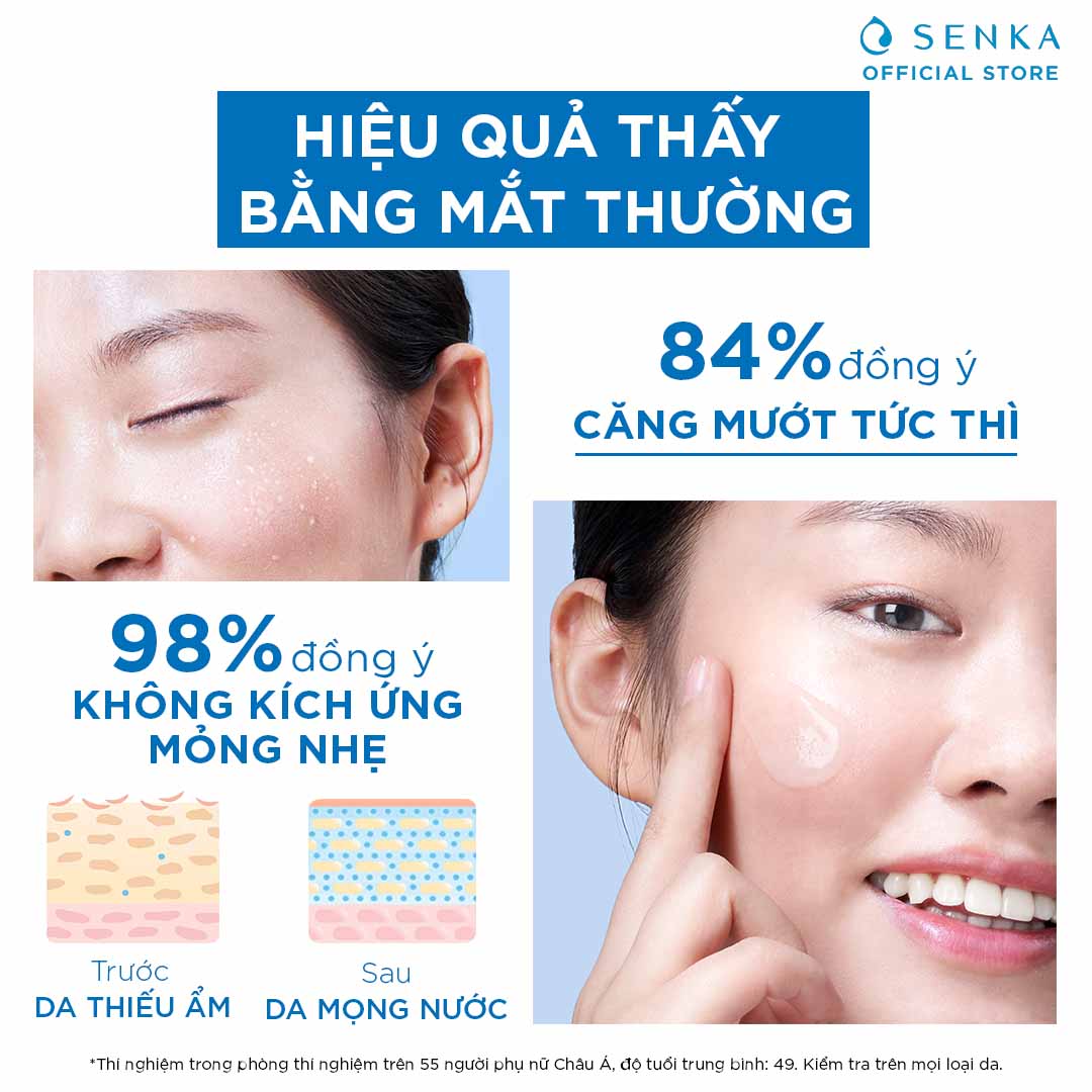 Nước Dưỡng Trắng & Làm mềm da Không Cồn SENKA AQUA BRIGHT LOTION 200ml