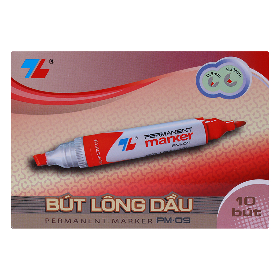 Bộ 10 Bút lông dầu Thiên Long PM-09