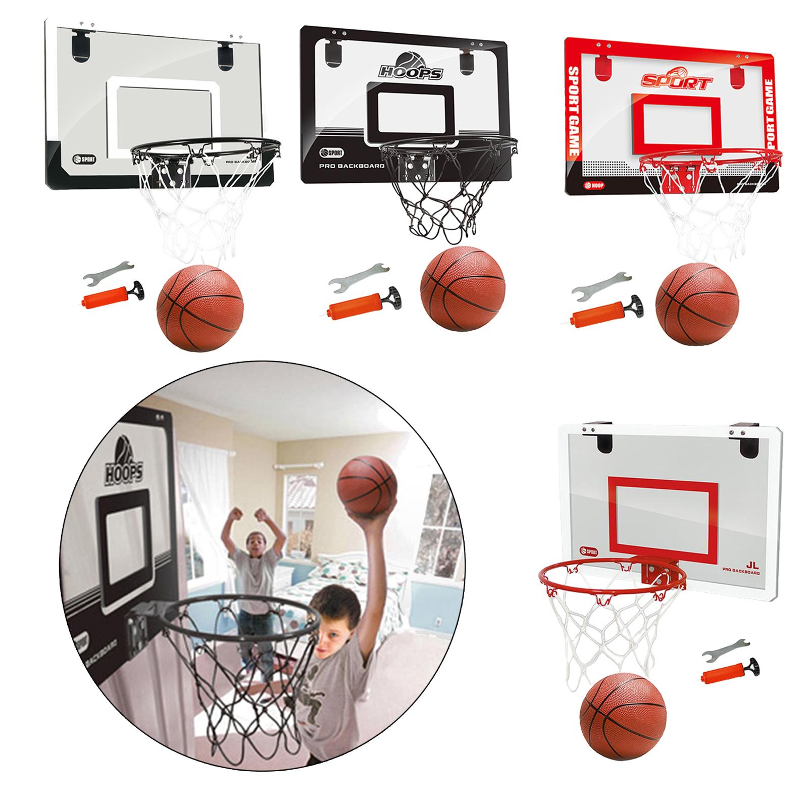 Mini Basketball Hoop Pre-Assembled Portable Over The Door with Flexed Rim Includes Mini Basketball with Pump for Indoor and Wall Indoor Sports Game