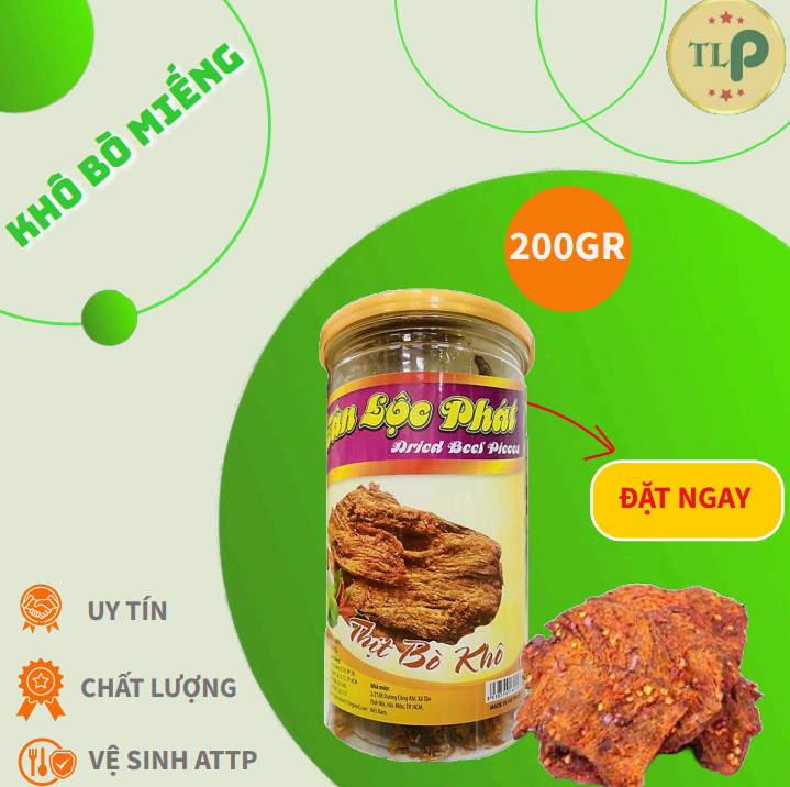 HỘP 200G THỊT KHÔ BÒ MIẾNG CHẤT LƯỢNG TÂN LỘC PHÁT